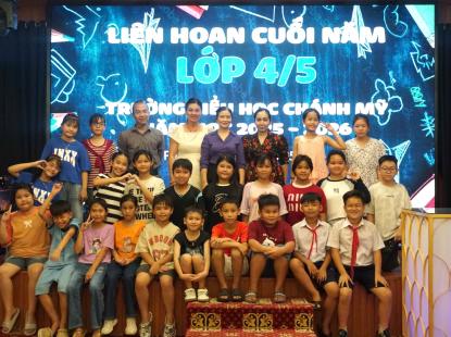 Rộn r&agrave;ng tiệc li&ecirc;n hoan cuối năm lớp 4/5 Trường TH Ch&aacute;nh Mỹ tại Sảnh Valentine